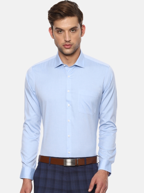 van-heusen-men-blue-slim-fit-solid-formal-shirt