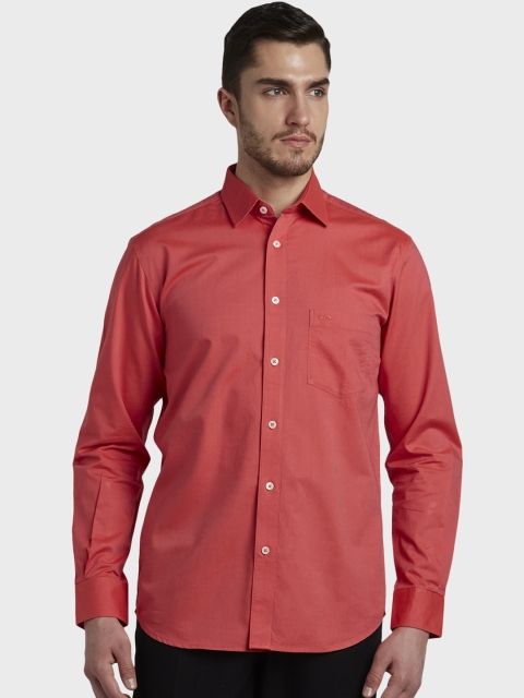 

ColorPlus Men Red Tailored Fit Solid Casual Shirt
