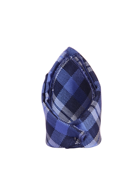 

Tossido Men Blue & Grey Checked Pocket Square