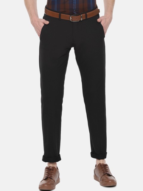 

Allen Solly Men Black Slim Fit Solid Regular Trousers