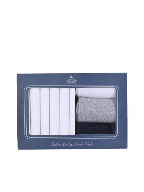 

Alvaro Castagnino Men White & Grey Accessory Gift Set