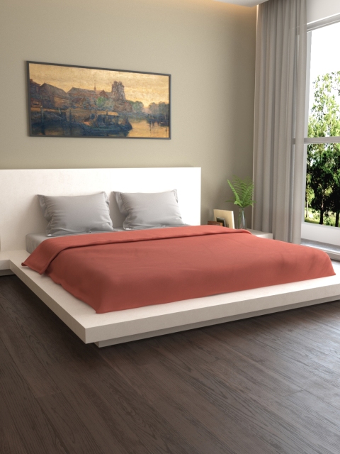 

MARK HOME Pink Solid 400TC Double Bed Duvet Cover