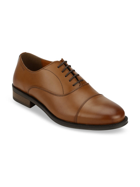 

Red Tape Men Tan Solid Formal Oxfords