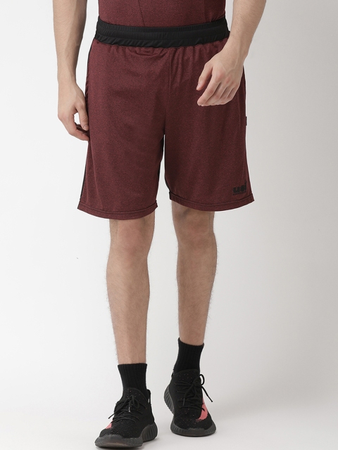 

USI UNIVERSAL Men Maroon Solid Regular Fit Sports Shorts
