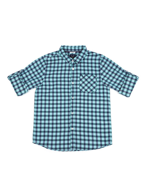 

Allen Solly Junior Boys Blue Regular Fit Checked Casual Shirt