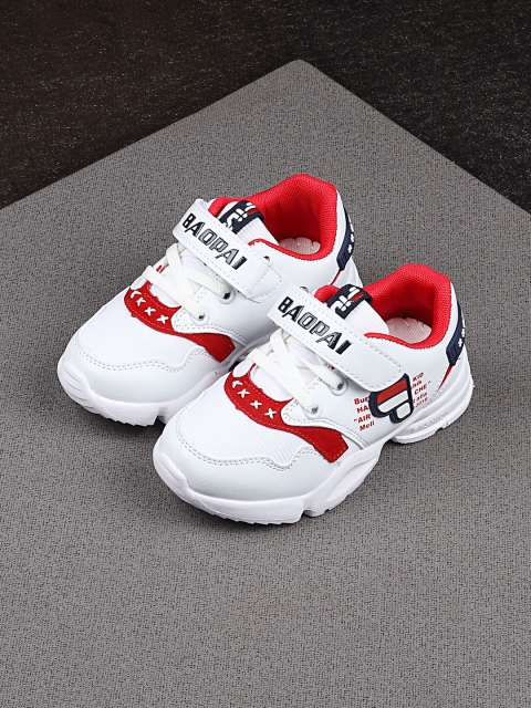 

Walktrendy Kids Unisex White Slip-On Sneakers