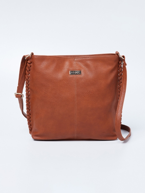 

CODE by Lifestyle Tan Solid Sling Bag
