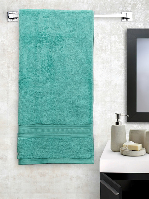 

Trident Unisex Sea Green Solid Cotton Bath Towel