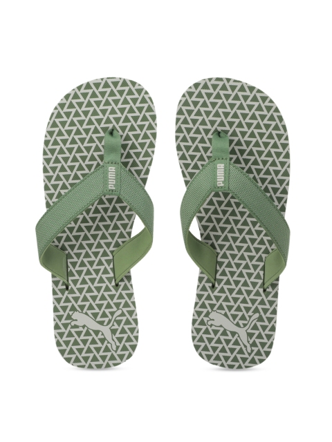 

Puma Unisex Green Conik GU 2 IDP Printed Thong Flip-Flops