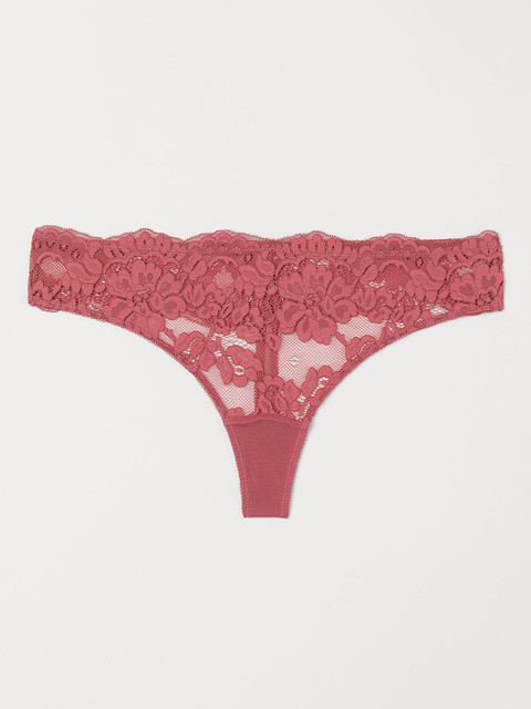 

H&M Women Pink Lace Brazilian Briefs 0736531008