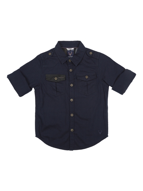 

Allen Solly Junior Boys Navy Blue Regular Fit Printed Casual Shirt