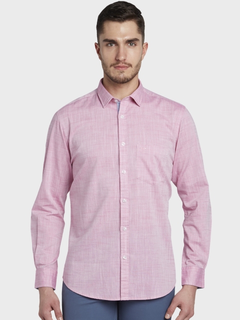 

ColorPlus Men Red Tailored Fit Solid Casual Shirt