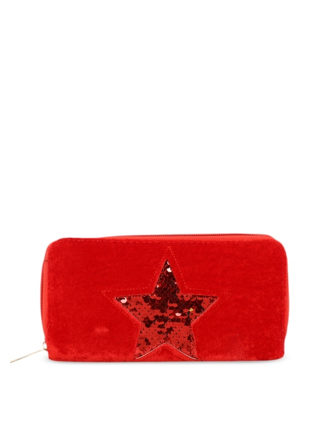 

Satchel Bags Women Red Solid Zip Around Wallet