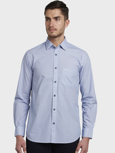 

ColorPlus Men Blue Tailored Fit Printed Casual Shirt
