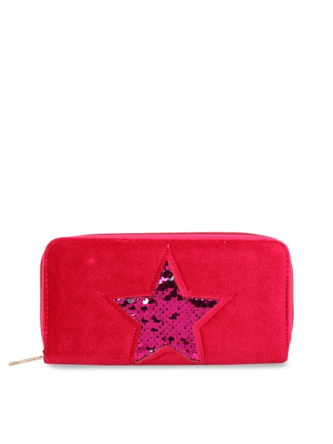 

Satchel Bags Women Pink Solid Zip Around Wallet