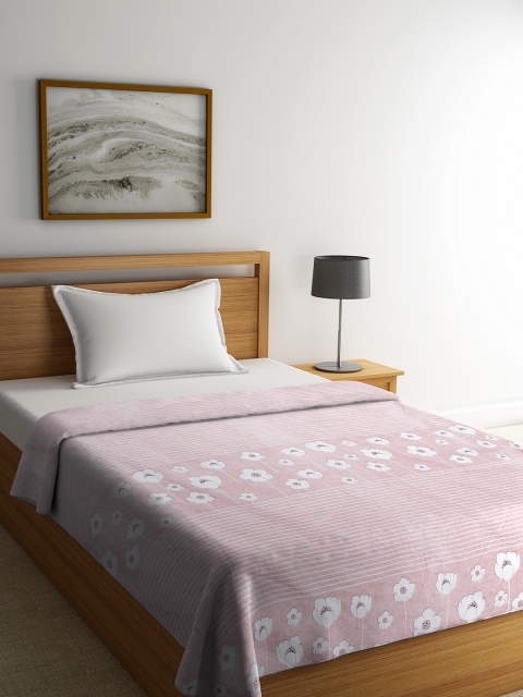 

Trident Pink Floral Mild Winter 90 GSM Single Bed Dohar