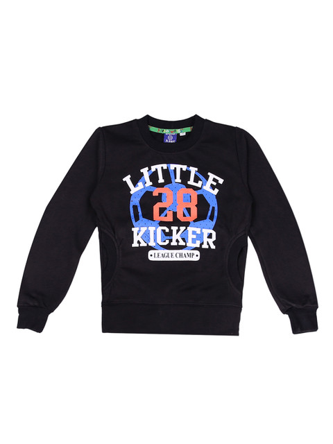 

SWEET ANGEL Kids Black Printed Sweatshirt