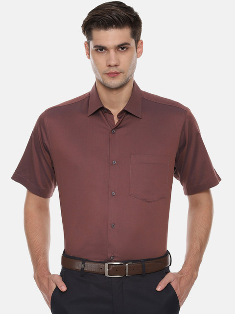 

Van Heusen Men Brown Regular Fit Solid Formal Shirt