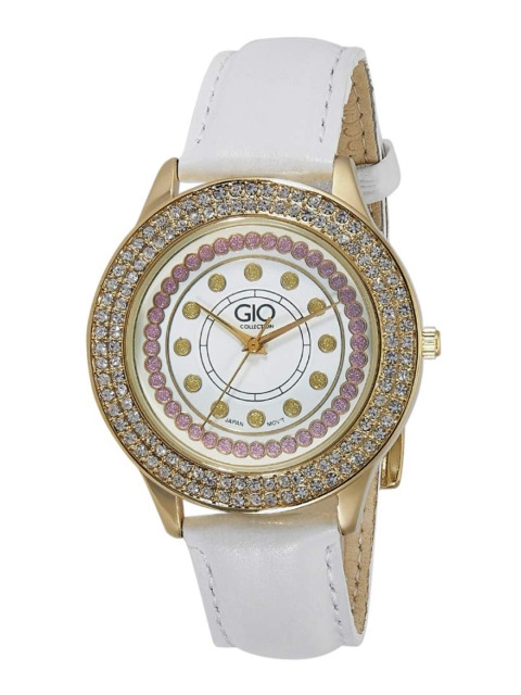 

GIO COLLECTION Women White Embellished Analogue Watch G0024-03X