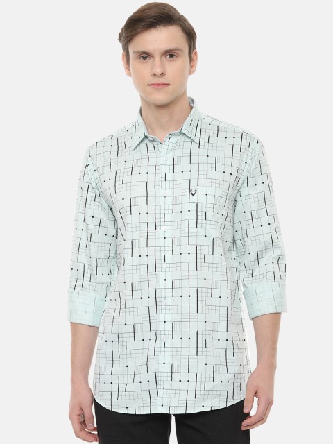 

Allen Solly Men Blue & Black Slim Fit Checked Casual Shirt