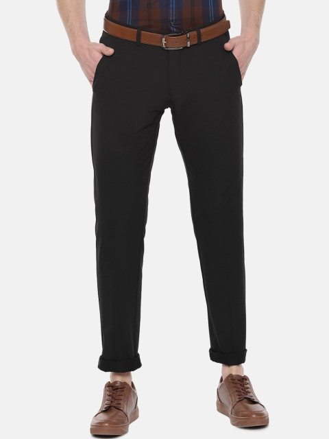 

Allen Solly Men Black Slim Fit Solid Regular Trousers