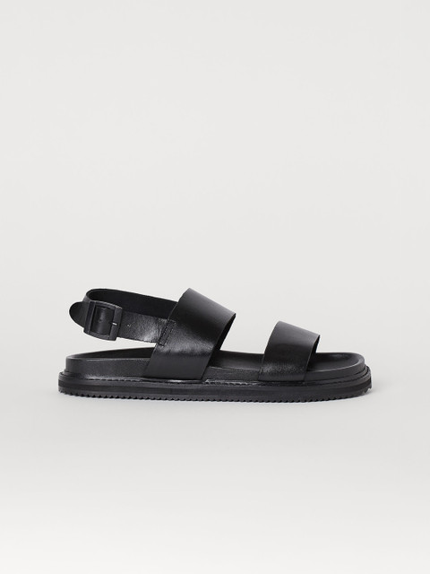 

H&M Men Black Leather Sandals