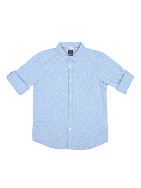 

Allen Solly Junior Boys Blue Regular Fit Printed Casual Shirt