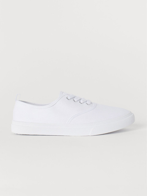 

H&M Women White Solid Trainers
