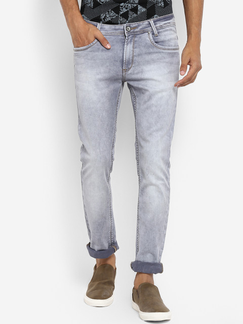 

Mufti Men Grey Slim Fit Mid-Rise Clean Look Stretchable Jeans