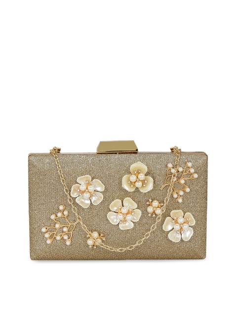 

KLEIO Copper-Toned Embellished Clutch