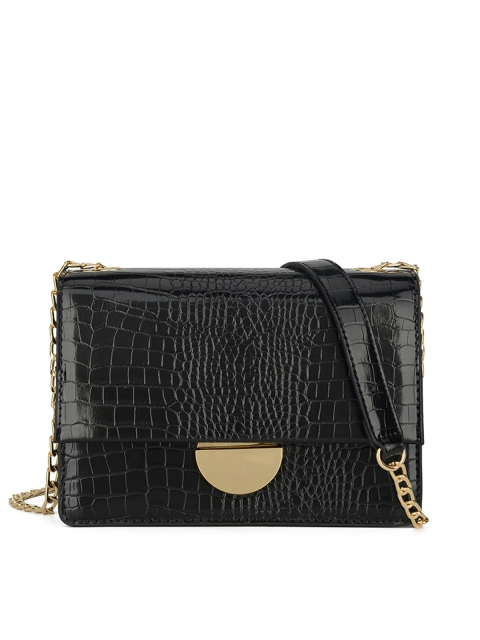

E2O Black Textured Sling Bag