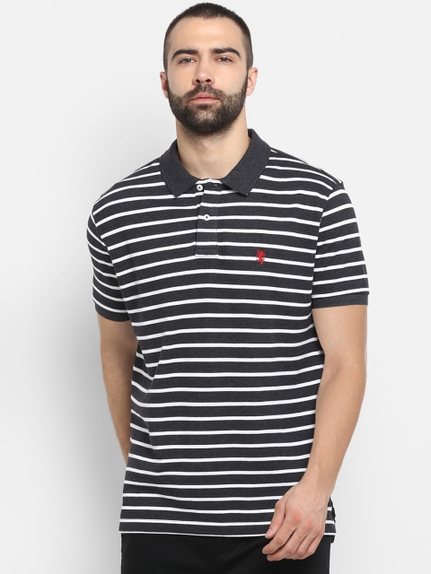 

Red Tape Men Black & White Striped Round Neck T-shirt