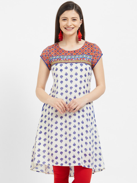 

Fusion Beats Women Multicoloured Printed A-Line Kurta, Multi