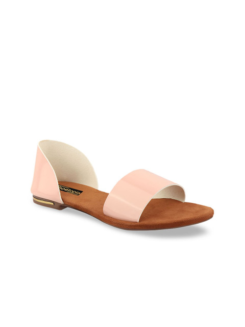 

Shoetopia Women Pink Solid Open Toe Flats