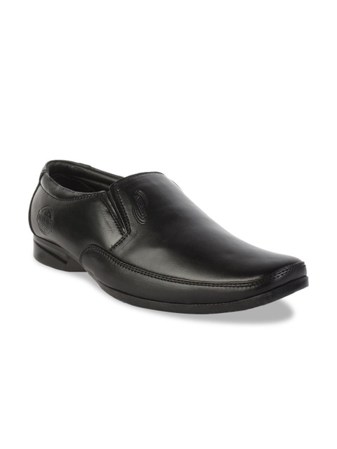 

Respiro Men Black Solid Formal Slip-Ons
