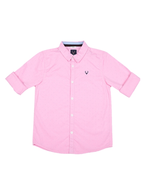

Allen Solly Junior Boys Pink Classic Regular Fit Printed Casual Shirt