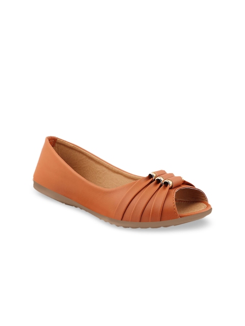 

Shoetopia Women Tan Brown Solid Ballerinas