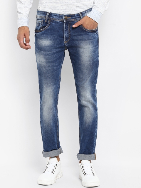 

Mufti Men Navy Blue Regular Fit Mid-Rise Clean Look Stretchable Jeans
