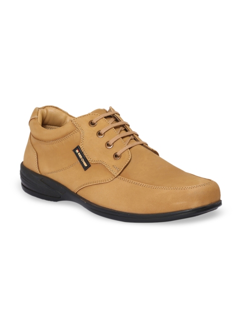 

Red Chief Men Tan Brown Leather Sneakers