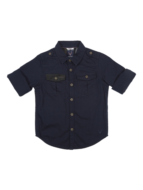 

Allen Solly Junior Boys Navy Blue Regular Fit Printed Casual Shirt