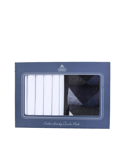 

Alvaro Castagnino Men White & Grey Accessory Gift Set