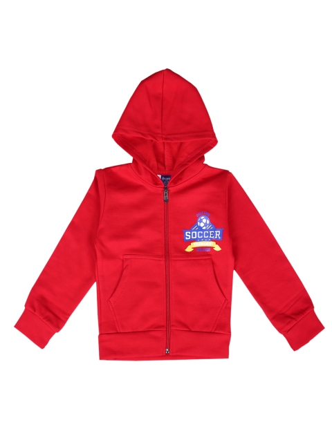 

SWEET ANGEL Kids Red Solid Hooded Sweatshirt