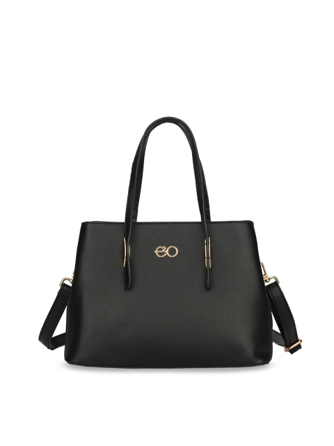 

E2O Women Black Solid Shoulder Bag