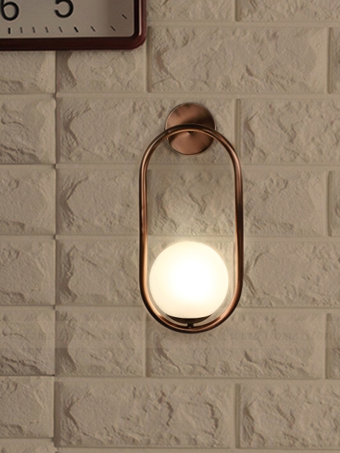 

Fos Lighting Brown & White Solid Wall or Ceiling Lamp with Shade