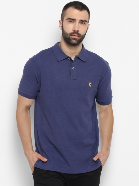 

Red Tape Men Blue Solid Polo Collar T-shirt