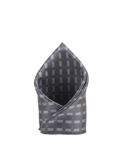 

Tossido Men Grey Checked Pocket Square