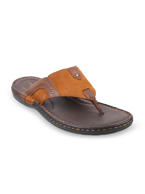

Metro Men Tan Brown Leather Sandals