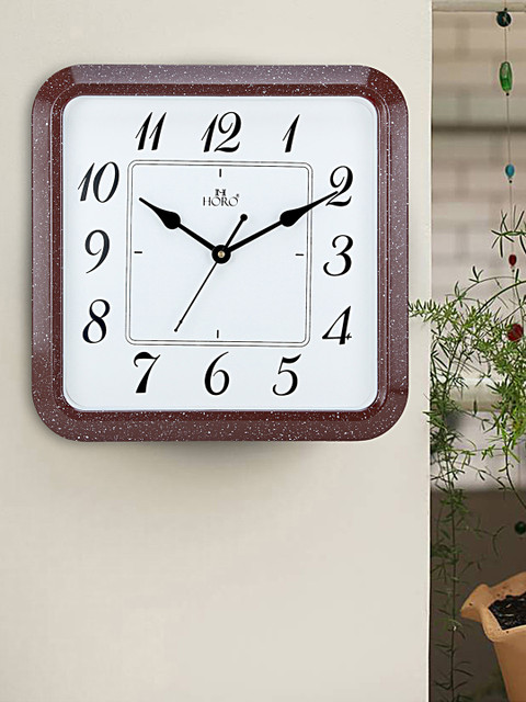 

Horo White Hand-Painted Geometric Solid Analogue Wall Clock (30.48 cm x 30.48 cm)