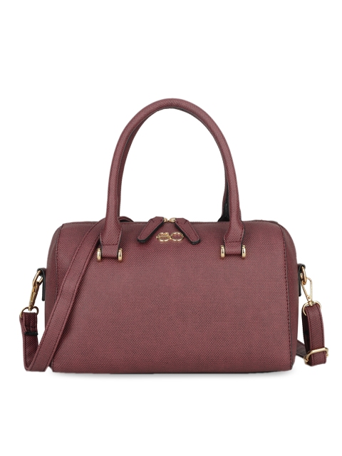 

E2O Women Maroon Solid Handheld Bag
