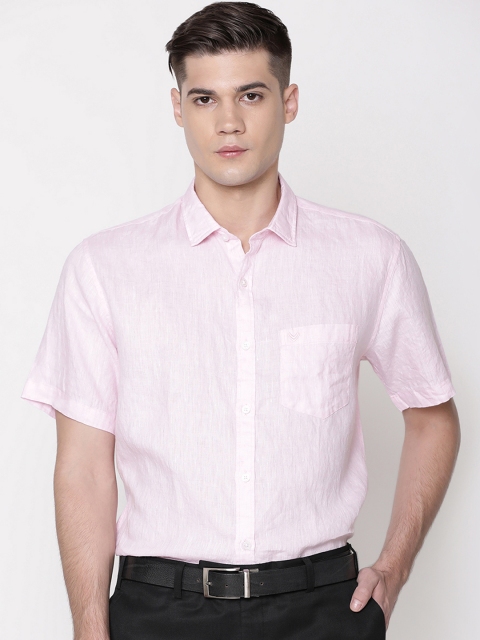 

Linen Club Men Pink Regular Fit Solid Formal Shirt